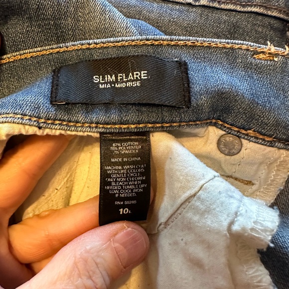 EXPRESS slim flare jean, size 10 Long - Picture 3 of 4